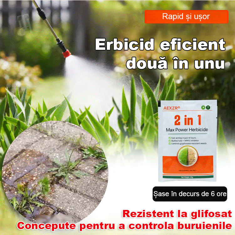 【6 vrecúšok】💥Silný herbicíd 2 v 1💥 Určený na boj proti burinám odolným voči glyfosátu, účinkuje už do 6 hodín a súčasne narúša syntézu bielkovín a pigmentov v burinách!