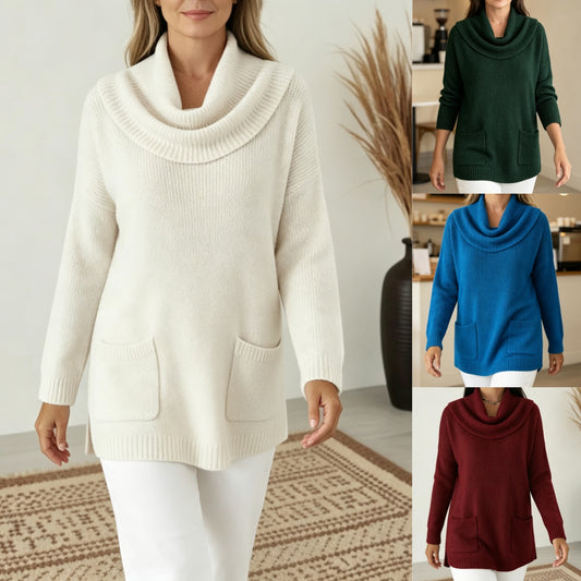 🔥👗【S-5XL】Módní pletený svetr v jednobarevném provedení