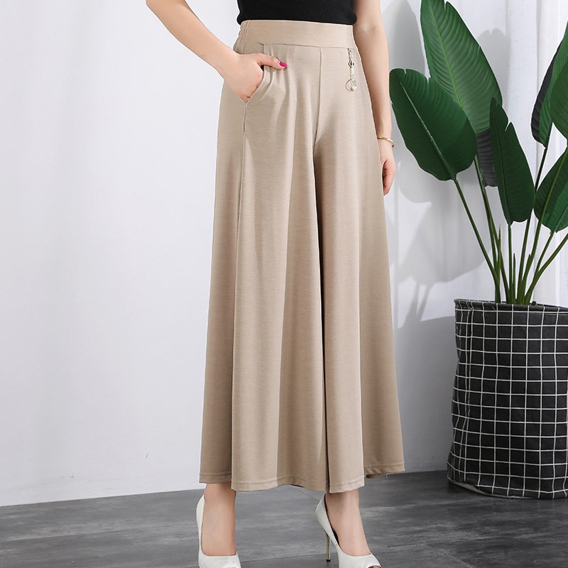 💞【M-5XL】Dámské letní kalhoty volného střihu pro větší velikosti – kalhoty Ice Silk