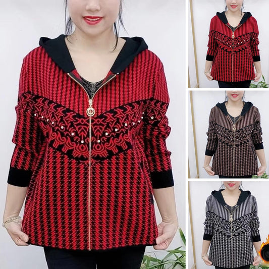 【M-4XL】Nová bunda s kapucňou pre matky stredného veku