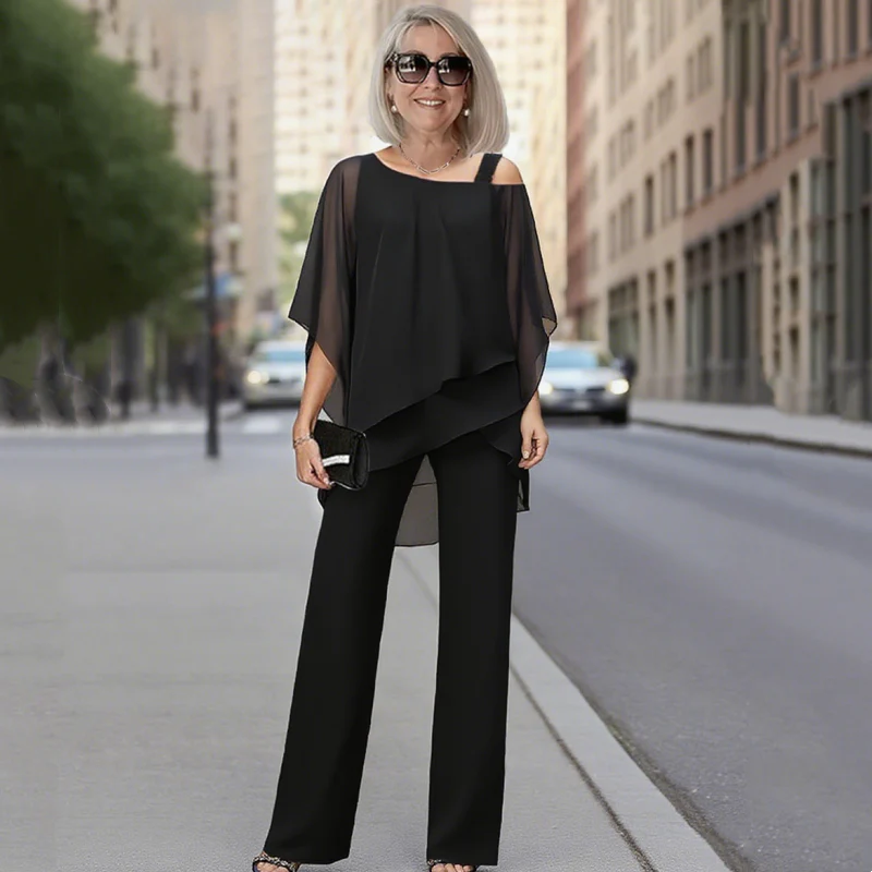 ⏳Oferta limitada⏰【50-120KG】👚👖Set 2 piezas mujer – Blusa + Pantalón, piel suave, hombros fuera ✅ Ideal para junio ☀️¡Cómodo y fresco!