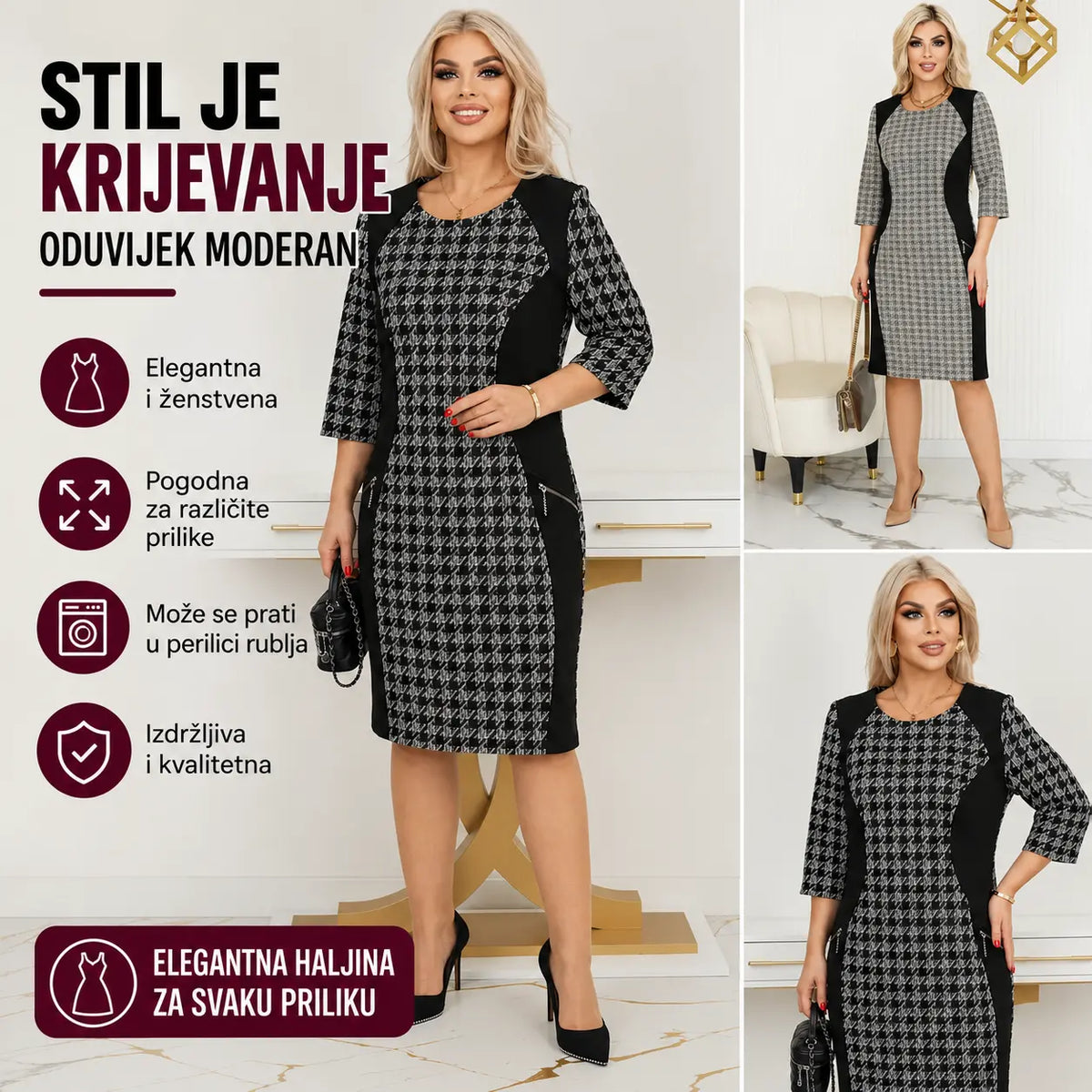 💜💚【S-5XL】Vysoce kvalitní moderní šaty