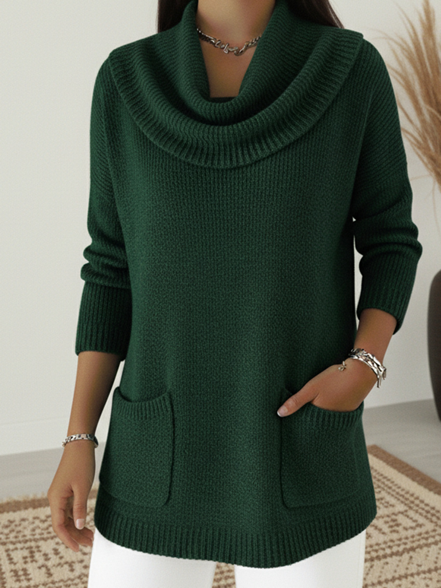 🔥👗【S-5XL】Módní pletený svetr v jednobarevném provedení
