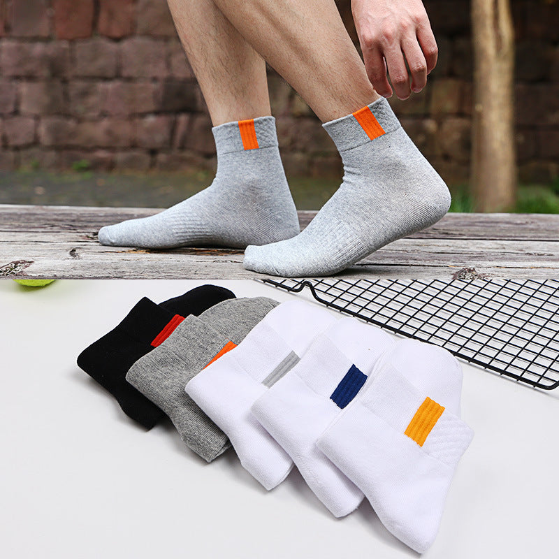 🧦Kupte 5 kusů a získejte 5 kusů zdarma【10 párů】Prodyšné, odolné vůči zápachu a absorbující pot sportovní ponožky pro muže