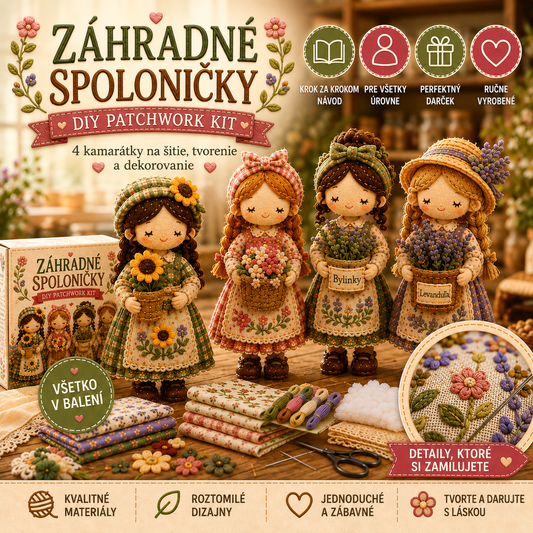 🎁Posledný deň: Využijte zľavu 49 %! 🧵 Miniatúrna patchworková sada ze série Miniaturní svět.