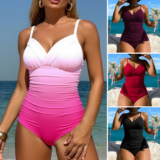 ✨Doprava zdarma 👙【S-2XL】Pohodlné dvoudílné plavky s potiskem a mašlemi
