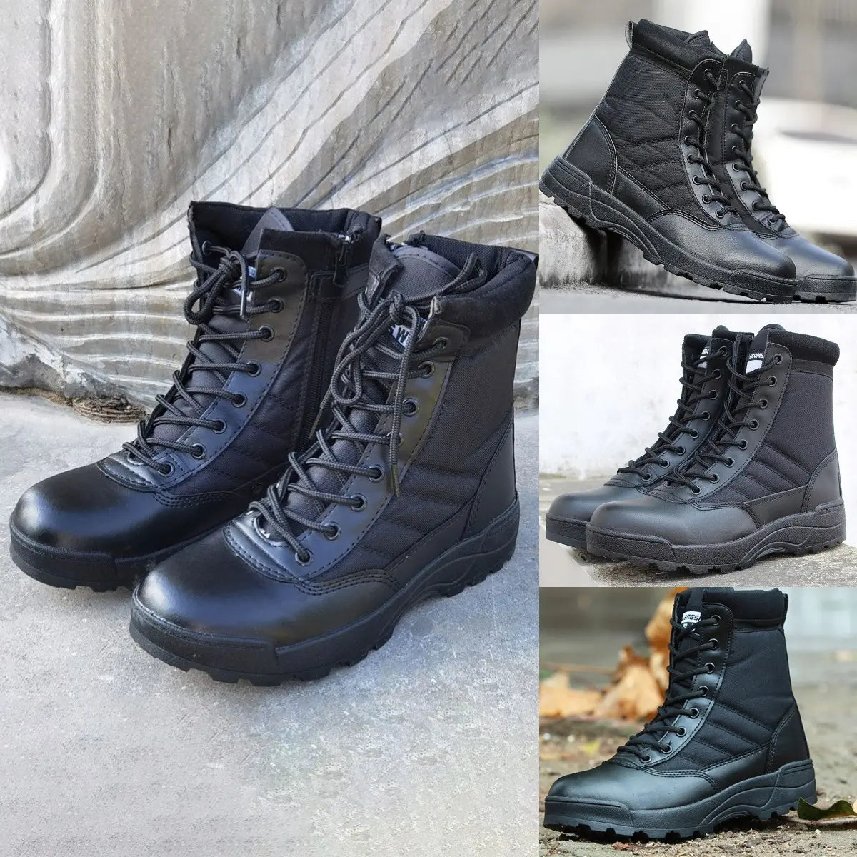 🔥👍【39–45】🥾 Pánské taktické boty se zipem – Odolné • Protiskluzové • Pohodlné