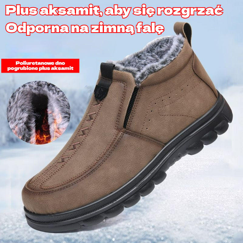 39-47 🔥 Pánská zimní bota pro každodenní nošení, kulatá špička, teplá a pohodlná