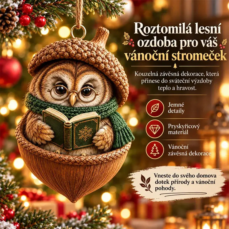 🎉【Kúpte 6 kusov a získajte 6 kusov zadarmo】12 kusov za 23 €🤩 🎁Nový 2D akrylový vianočný dizajn so zvieratami v tvare šišky