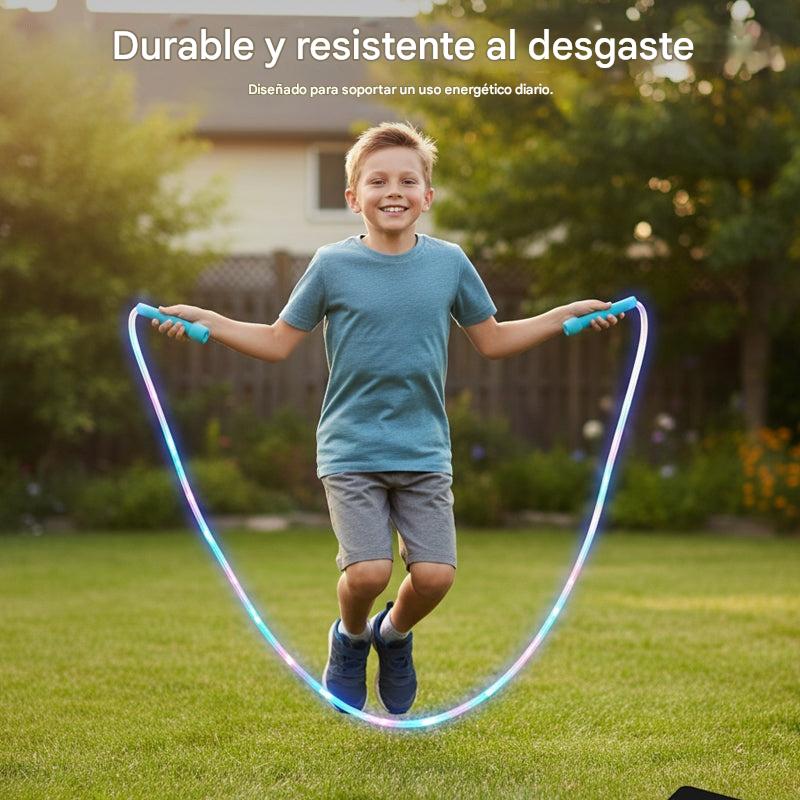 🏃【2 artículos】🌈 Cuerda para saltar con luz LED para niños