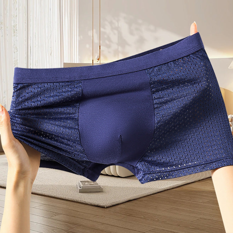 🔥【Kupte 2 kusů a získejte 2 kusů zdarma】Pánské pohodlné prodyšné síťované boxerky