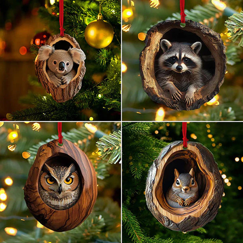 🎄【Set od 10】🎄 Ukrasi za božićno drvce u obliku životinja. Male životinje. Božićni poklon.