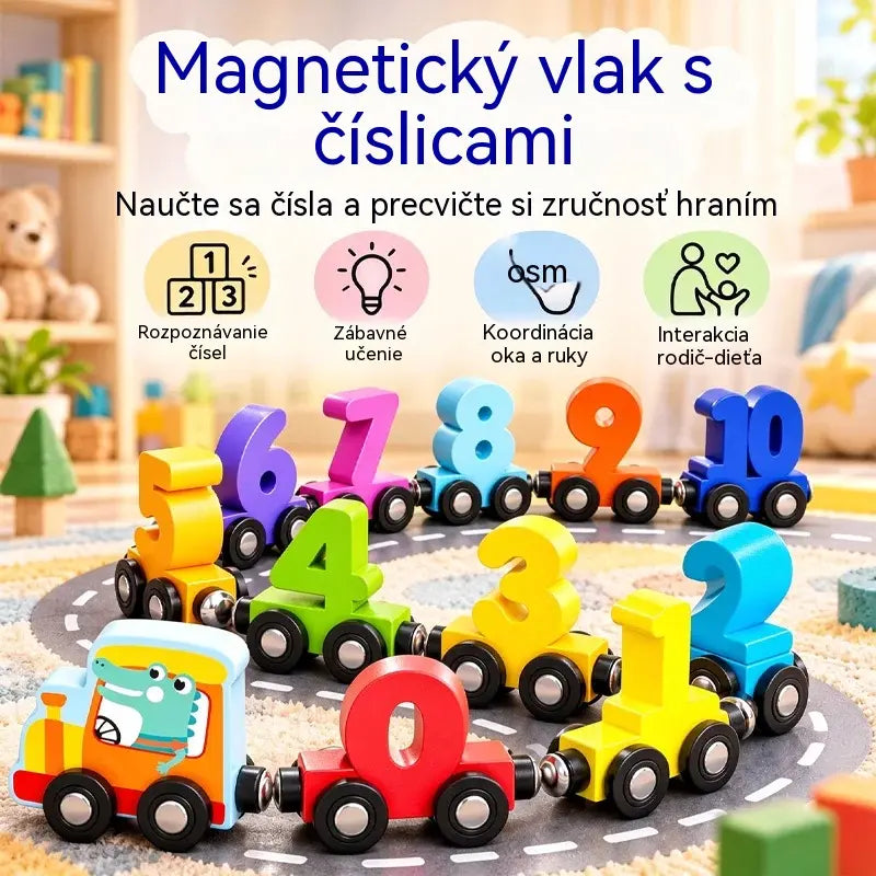 🔥Kup 1, druhý získáš zdarma🔥Dvě sady 650🚂 Magnetický číselný vláček pro děti | Vzdělávací stavebnice pro učení hrou