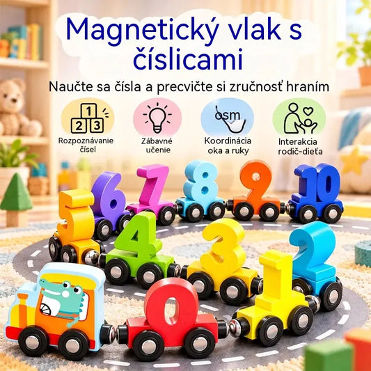 🔥Kup 1, druhý získáš zdarma🔥Dvě sady 650🚂 Magnetický číselný vláček pro děti | Vzdělávací stavebnice pro učení hrou