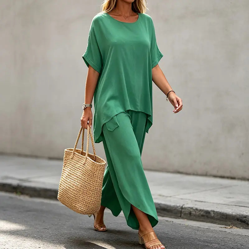 💃💃【S-5XL】 Dámský plus velikost ležérní komplet 2026 【Top + hlače】
