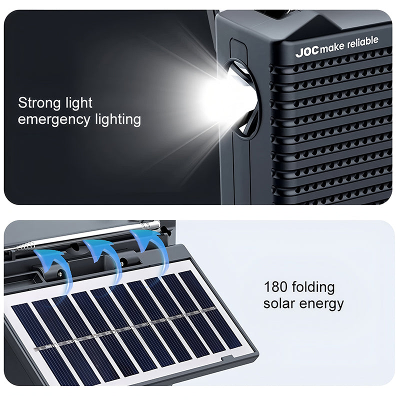 💥🏕️ Multifunkční přenosné rádio, AM rádio, pevná karta Bluetooth, vícezónový zvuk