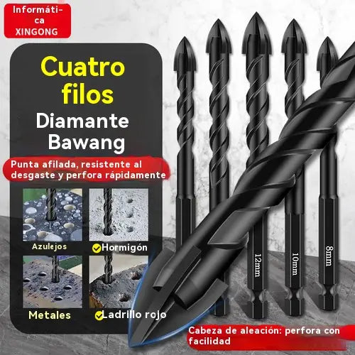 🔥【7 unidades / 3–12 mm】Brocas de aleación para cerámica con vástago hexagonal antideslizante ✅Para perforar láminas de vidrio ✅Azulejos ✅Materiales de vidrio/aleación