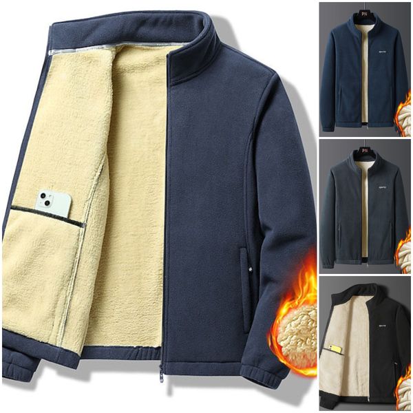 ⛄【M-5XL】Νέο ανδρικό μπουφάν από χοντρό βελούδο σε χρώμα αρνιού για το φθινόπωρο και τον χειμώνα