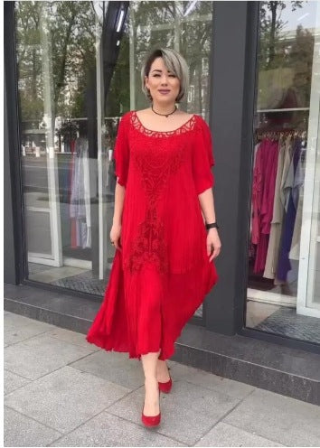 ❤️【S-5XL】nové šaty, plus size, pohodlné a voľné🔥Vynikajúca kvalita👌Perfektne sedia všetkým typom postavy👌