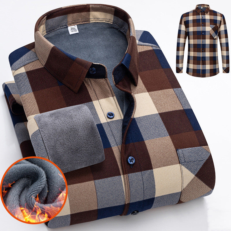 🔥👔【Veľkosti L-5XL】Teplá firemná blúza s dlhými rukávmi pre pôsmiorný a zimný obdobia
