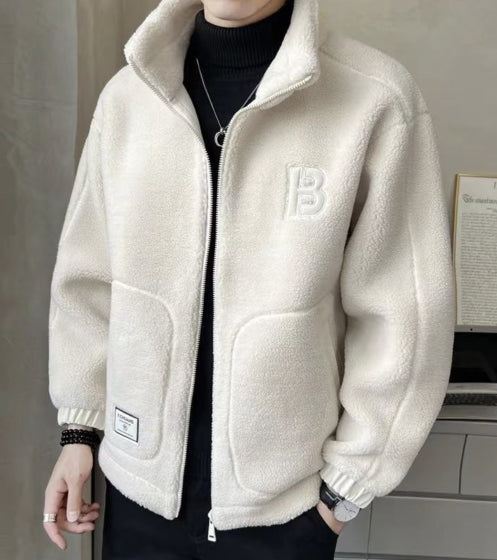 【L-6XL】Zimní fleecová bunda, bavlněná bunda, zesílená bavlněná bunda z jehněčí vlny, teplá bunda