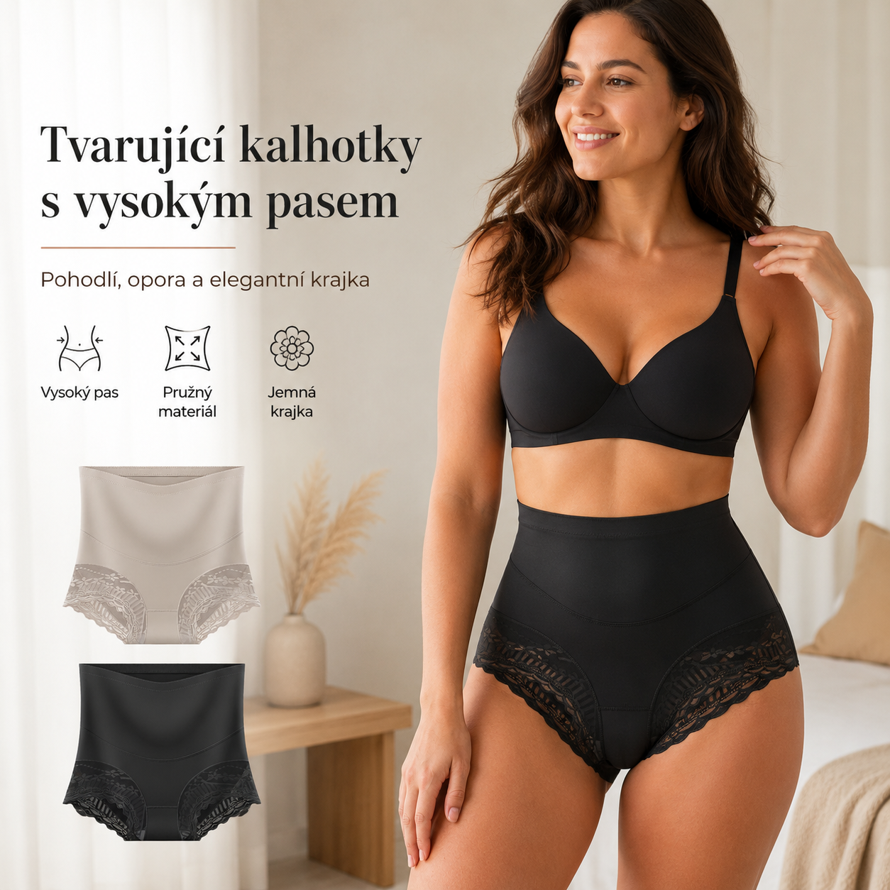 💕💕【Balení 2 ks】【35-100 kg】💕 Dámské tvarující kalhotky, liftingové a zpevňující, měkké a prodyšné