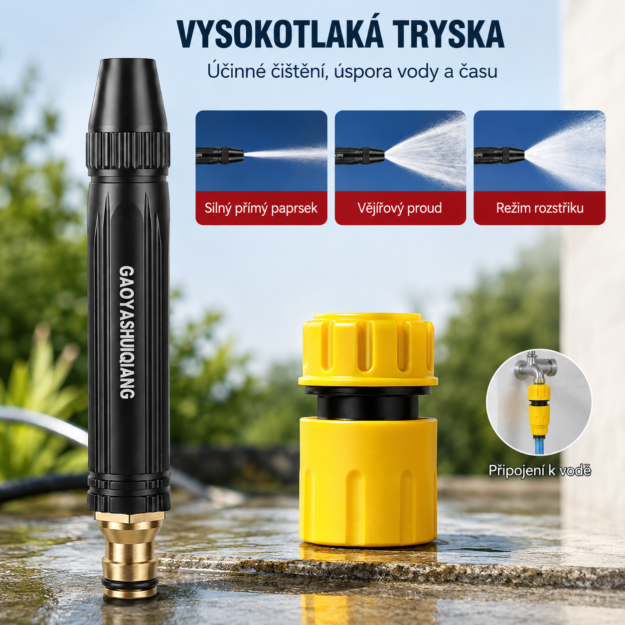 Poslední den se slevou 55% - Vysokotlaká stříkací pistole pro domácí použití