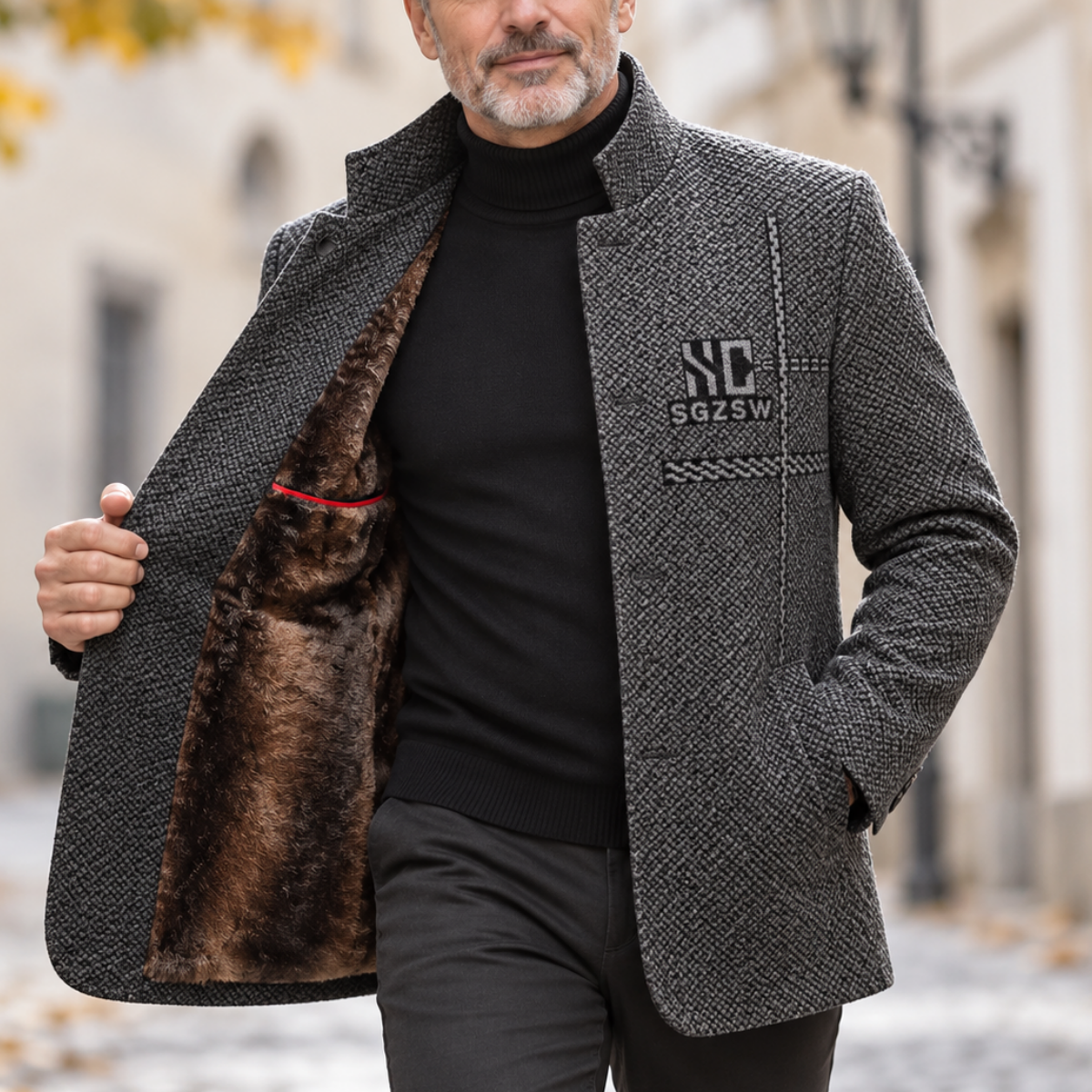 🧥 SLEVA 60%! 🔥 Pánský zimní kabát 3D střihu - hrubý a větruodolný, ideální do chladného počasí venku ❄️✨【40-90kg】