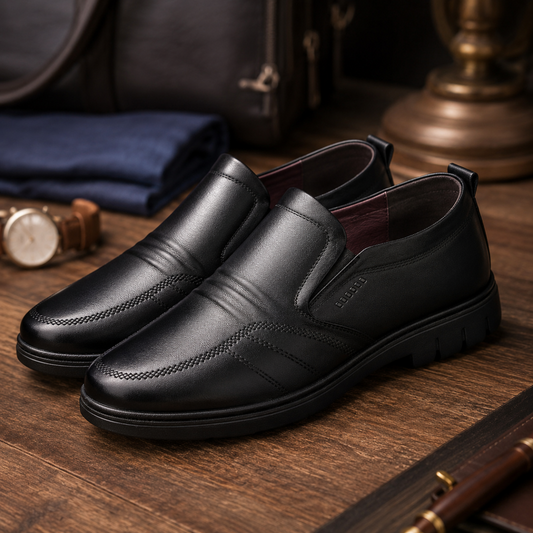 🔥👞【39-44】Pánské elegantní kožené boty pro volný čas, měkká podrážka, pohodlné a stylové
