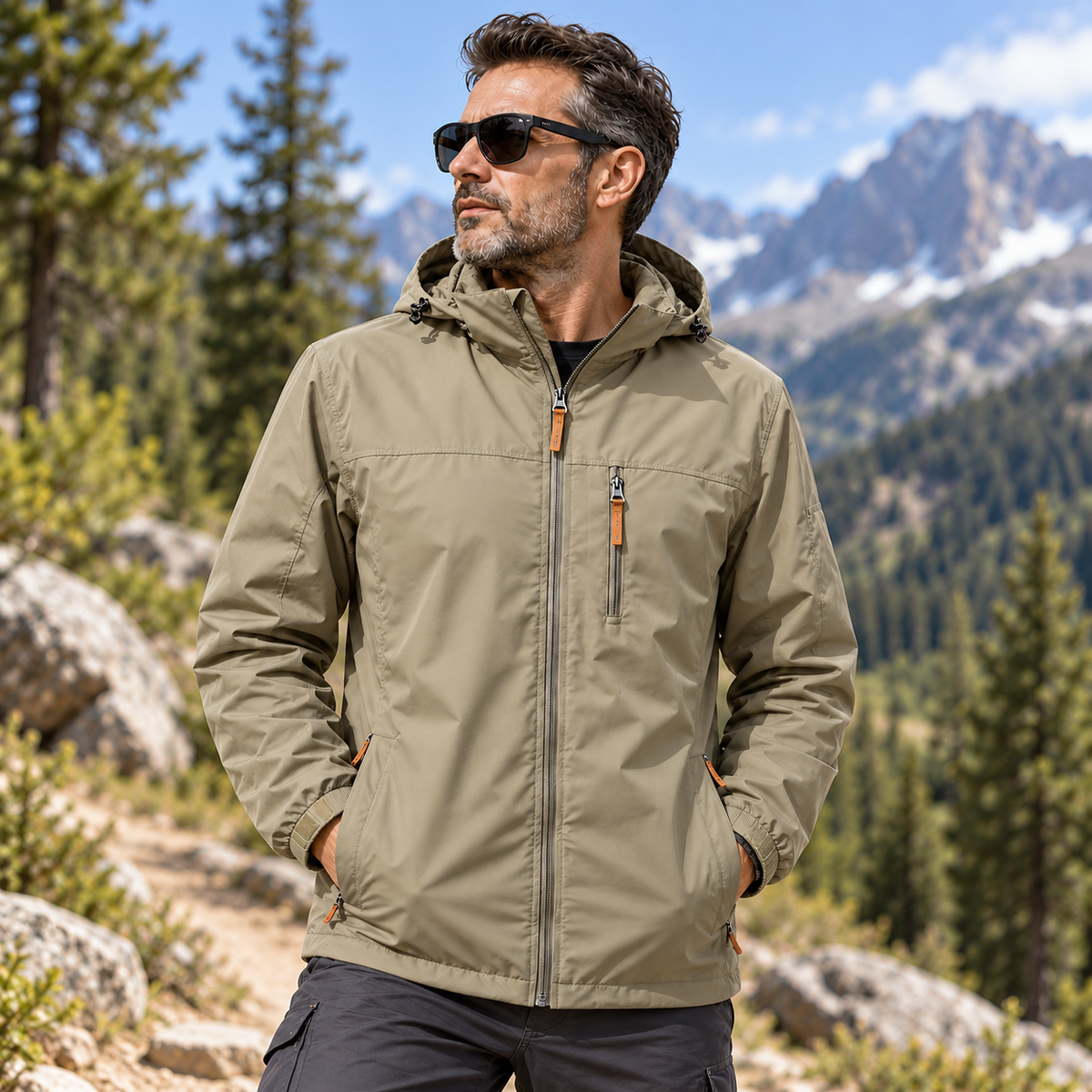 🔥【M-5XL】Φθινοπωρινό/Χειμερινό Casual Μπουφάν με Κουκούλα, Χαλαρή Γραμμή, Διαθέσιμα Όλα τα Μεγέθη
