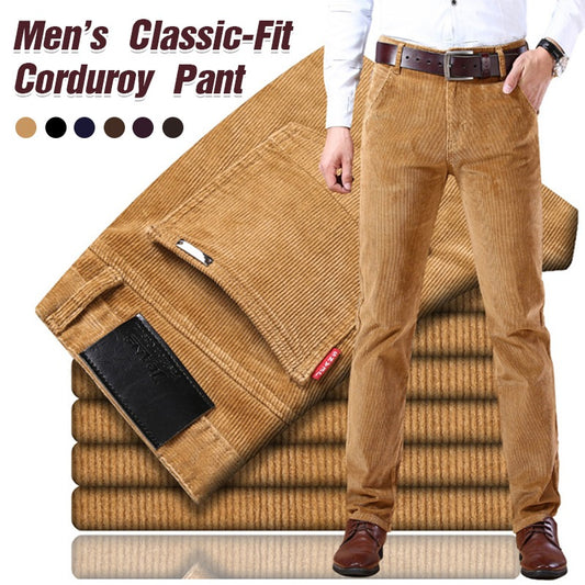 🏆 Pánské manšestrové kalhoty klasického střihu