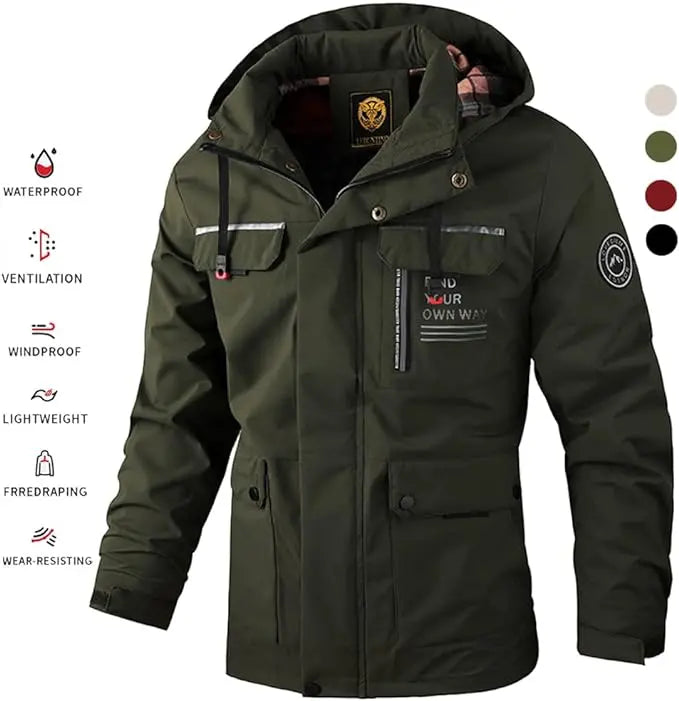 🔥【M-6XL】 2026 Nueva chaqueta de montañismo al aire libre impermeable a prueba de viento para hombres