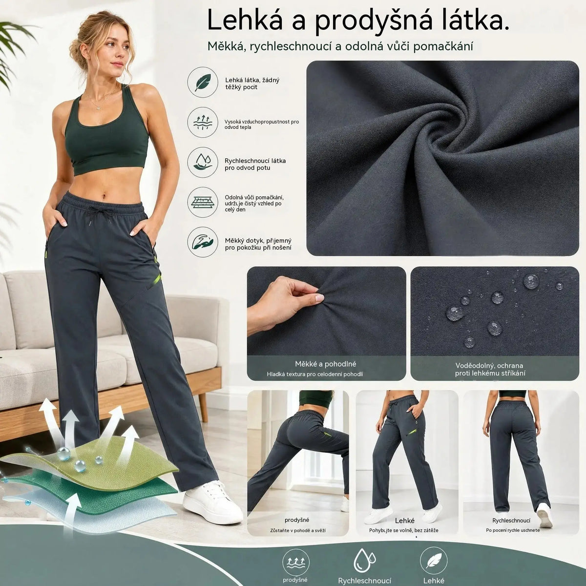 ⏳ Časově omezená nabídka 🔥 Dámské cargo kalhoty rovného střihu — Elastický pas; ideální do práce, na cesty i pro každodenní nošení 👖✨