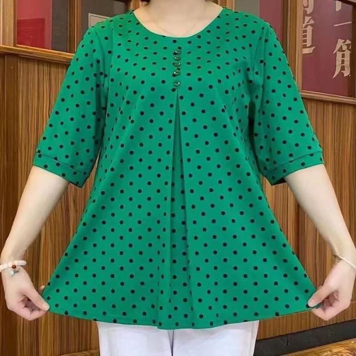 ⏳  SLEVA 50 % 🔥 【XS-6XL】Nová ležérní košile s puntíkovaným potiskem 2026, plus size střih pro snadné nošení