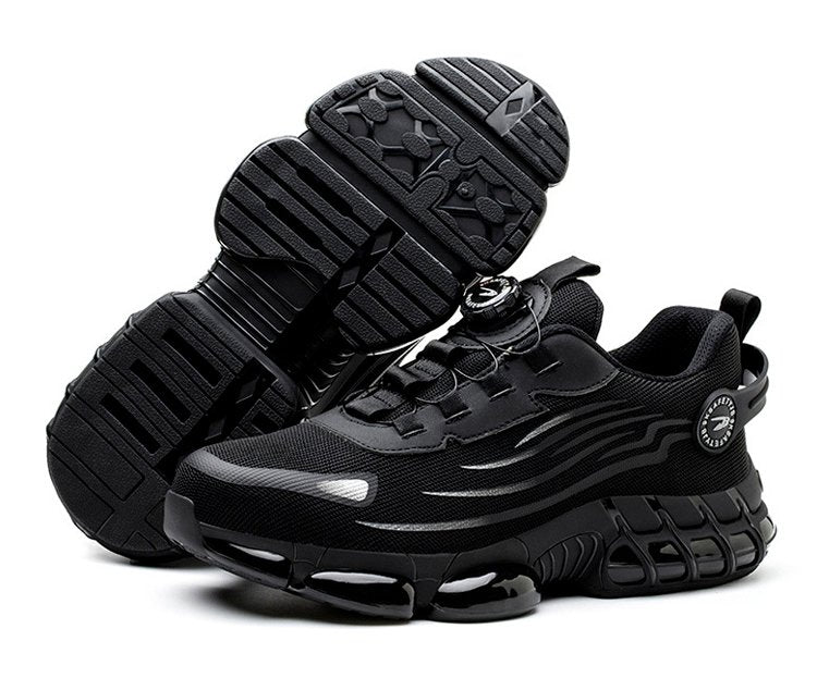 Las botas de seguridad para hombre, aptas para uso diario, son resistentes a los impactos y a las perforaciones, y cuentan con puntera de acero.