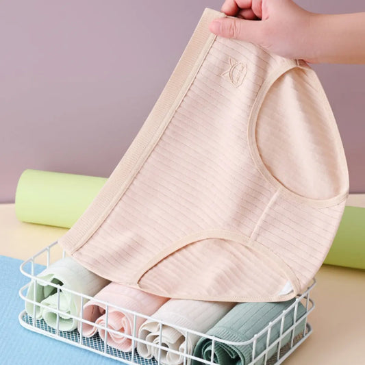 💓(7 ks)(35 kg – 90 kg) Pohodlné dámské kalhotky z čisté bavlny