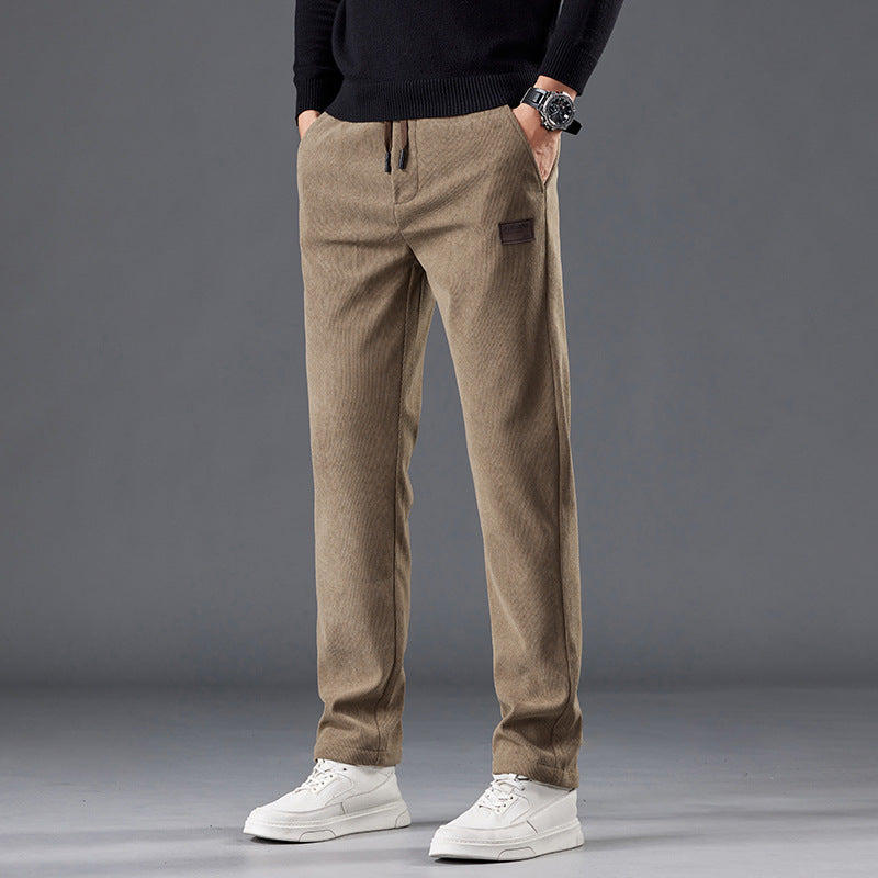 🔥🔥【M-5XL】Nowe, wysokiej jakości spodnie z czystej bawełny z podszewką z polaru, grube i wygodne, swobodne i uniwersalne