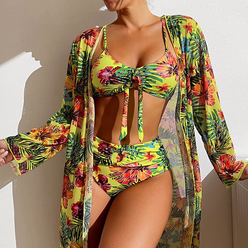 👙☀️【S-2XL】 Nová trojdielna súprava šatkových plaviek 2025