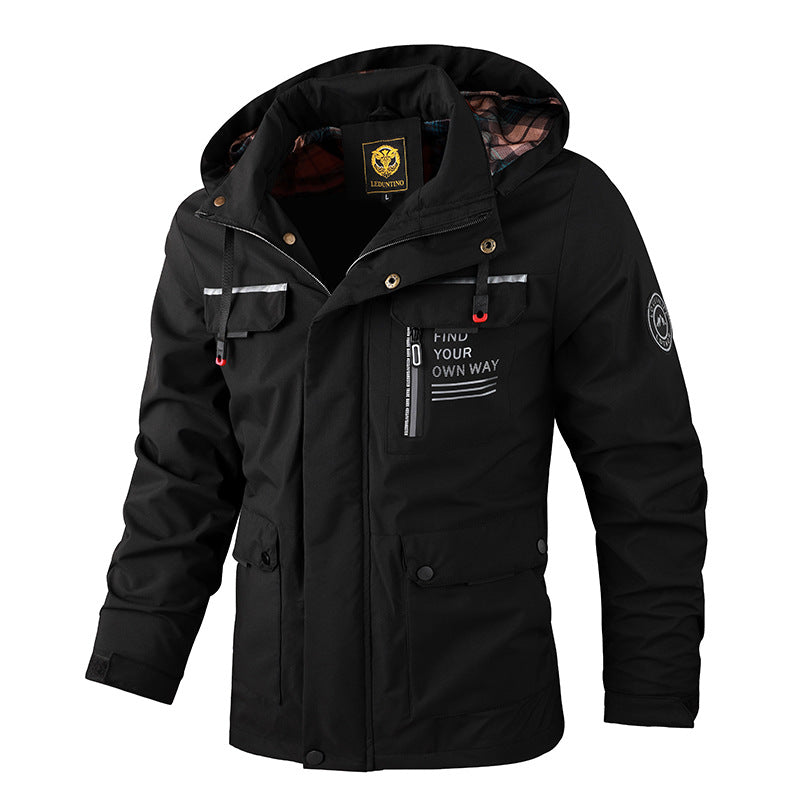 🔥【M-6XL】Nová pánská teplá, větruodolná a nepromokavá bunda