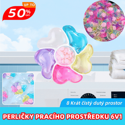 🌈👚【550 Kč 30 kusů】✨6v1 koncentrované prací kapsle s dlouhotrvající vůní, odstraní skvrny a zanechají vaše prádlo krásně svěží