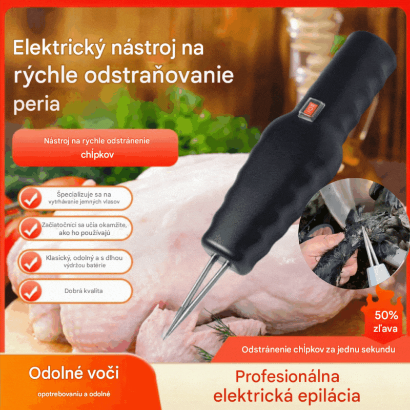 【 1 kus 600 Kč】🐓🦆Přenosný elektrický stahovák peří pro kuřata, kachny, husy a drůbež (nabíjení přes USB)