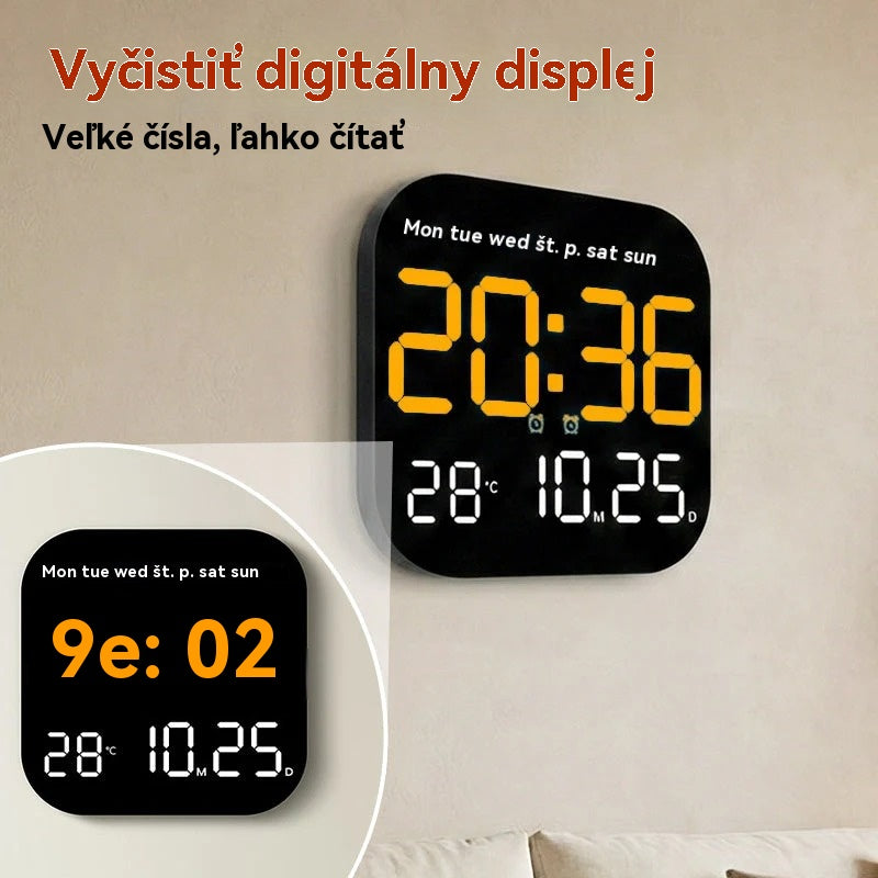 🕰️ 🛏️ Časově omezená 50% sleva! sleva! Digitální hodiny do domácnosti a kanceláře – jemné buzení, rozlučte se s rušivými budíky!