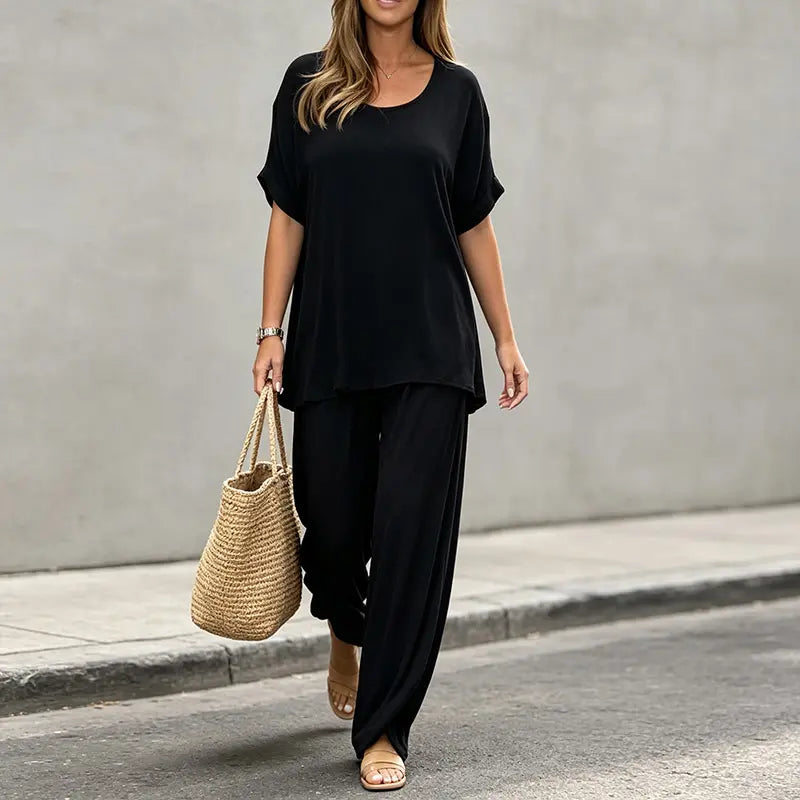 💃💃【S-5XL】 Dámský plus velikost ležérní komplet 2026 【Top + hlače】