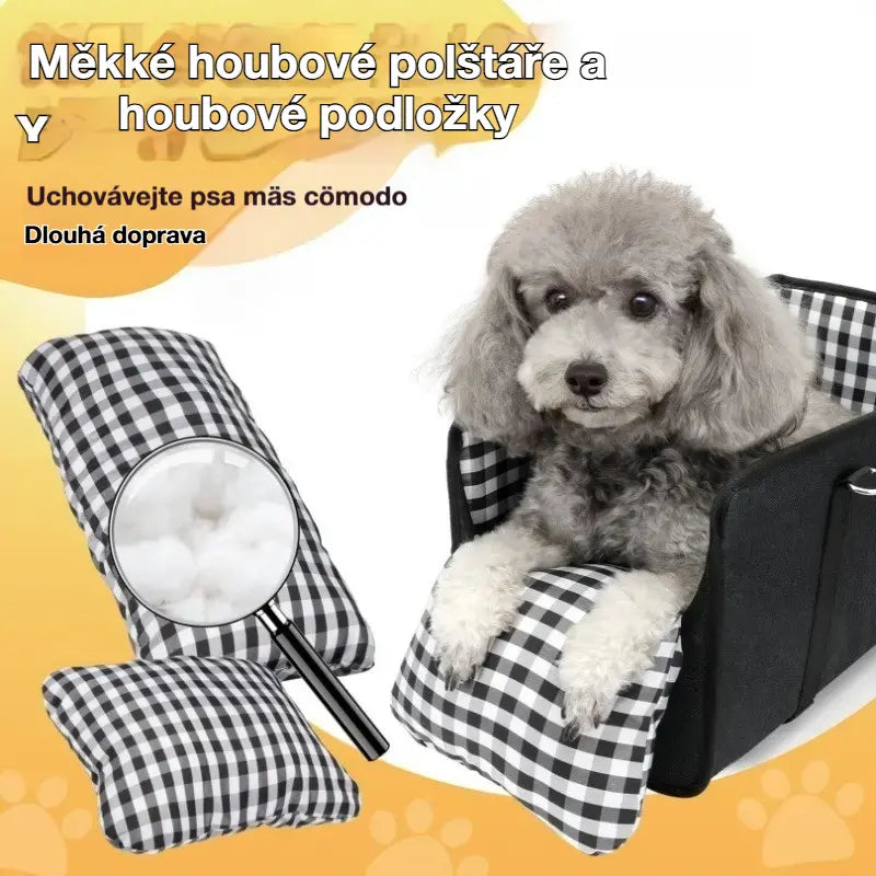 🐶Využijte nyní 50% slevu! 🎁Přenosná autosedačka pro psy, včetně bezpečnostního pásu a polstrované přepravky pro domácí mazlíčky.
