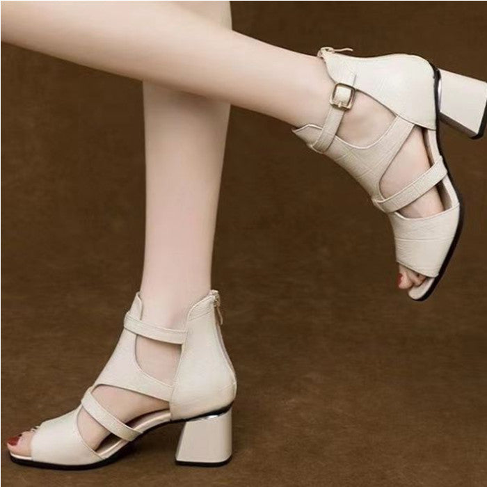 Doprava zdarma ✨【35-40】👡Komfortní dámské sandály s hrubým podpatkem elegantní letní obuv pro ženy