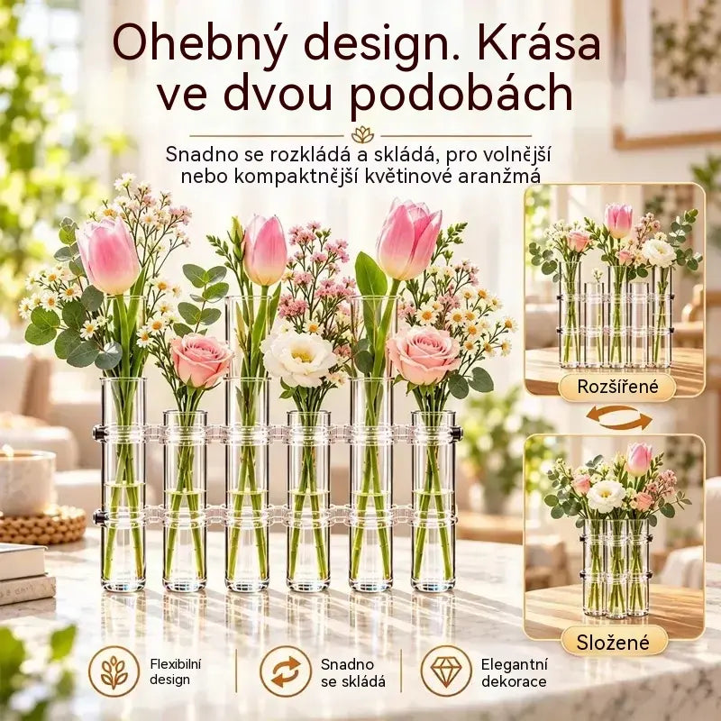 6 kusy 630 Kč 💐Skleněná váza ve stylu zkumavky