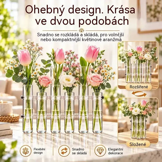 6 kusy 630 Kč 💐Skleněná váza ve stylu zkumavky
