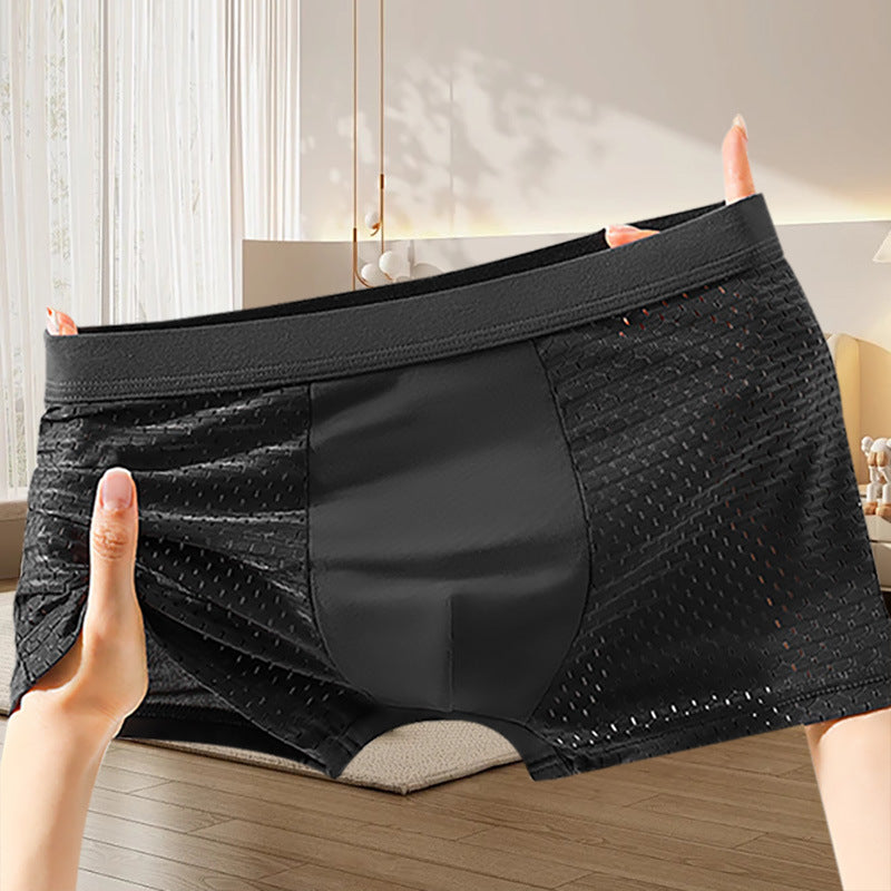 🔥【Kupte 2 kusů a získejte 2 kusů zdarma】Pánské pohodlné prodyšné síťované boxerky