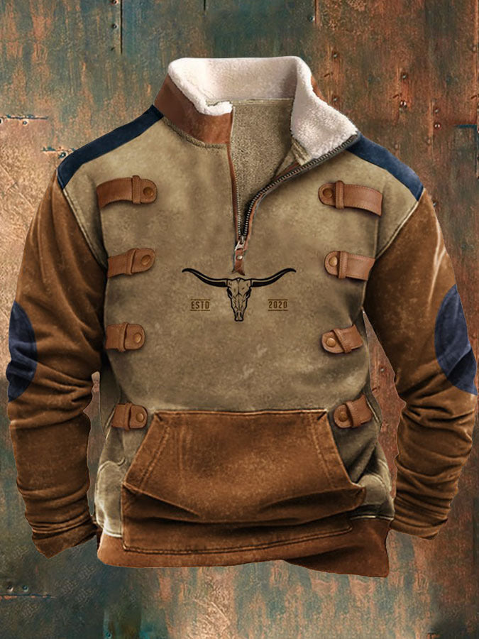 👕【S-4XL】Podzimní a zimní pánský módní teplý svetr s dlouhým rukávem, vytištěný 3D tiskem