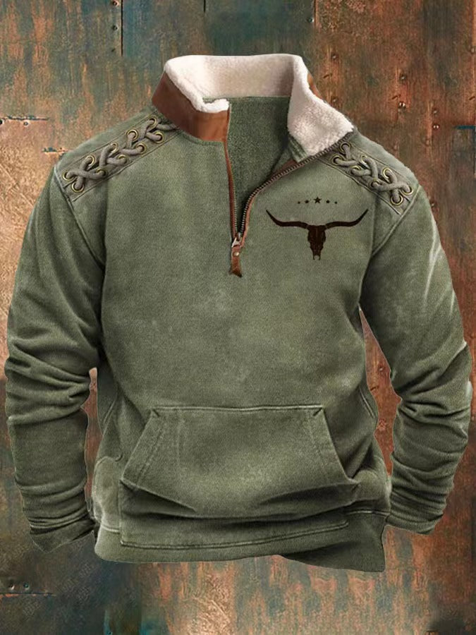 👕【S-4XL】Podzimní a zimní pánský módní teplý svetr s dlouhým rukávem, vytištěný 3D tiskem